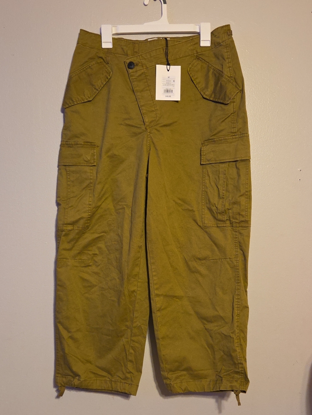 KBB Olive Cargo Jumpsuit-Style Pants